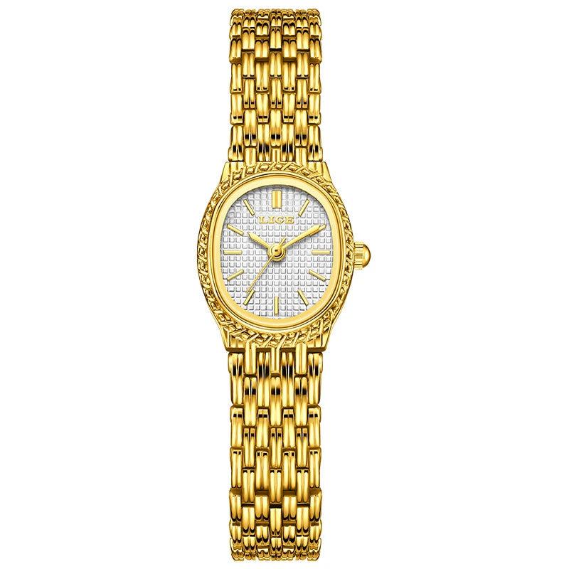 LIGE Luxury Women’s Waterproof Quartz Watch with Elegant Steel Bracelet