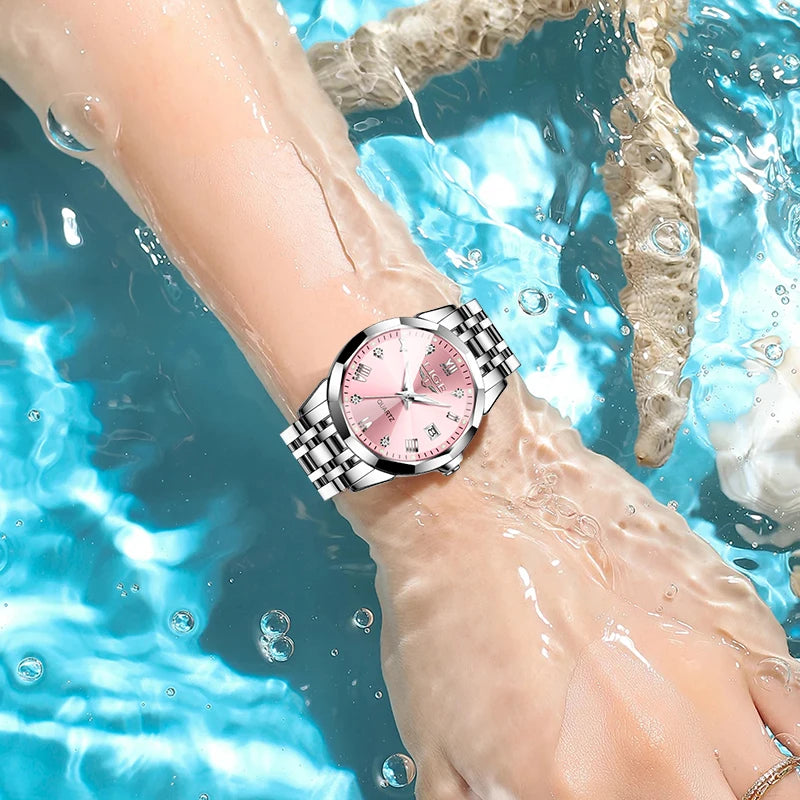 LIGE Elegant Ultrathin Women’s Quartz Watch with Stainless Steel Strap