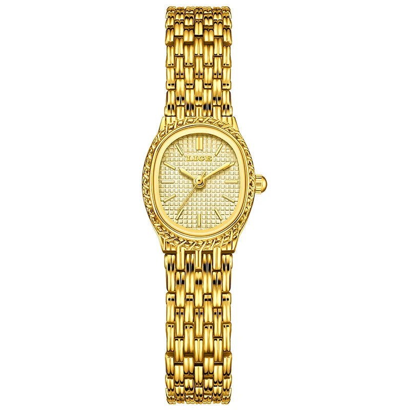LIGE Luxury Women’s Waterproof Quartz Watch with Elegant Steel Bracelet